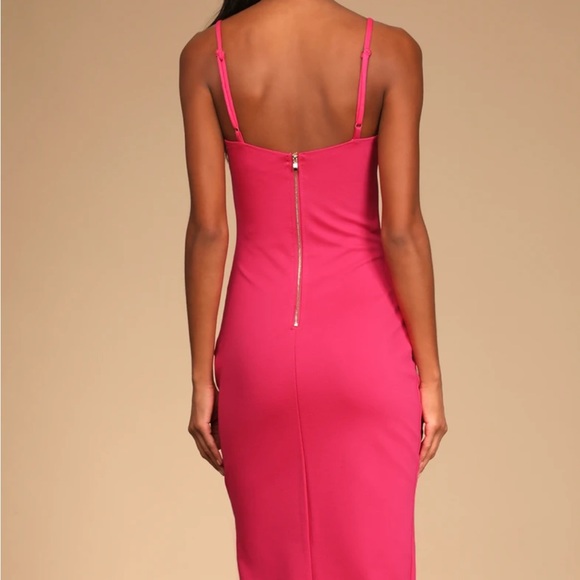 Paulina Purple Bodycon Midi Dress - Picture 2 of 3